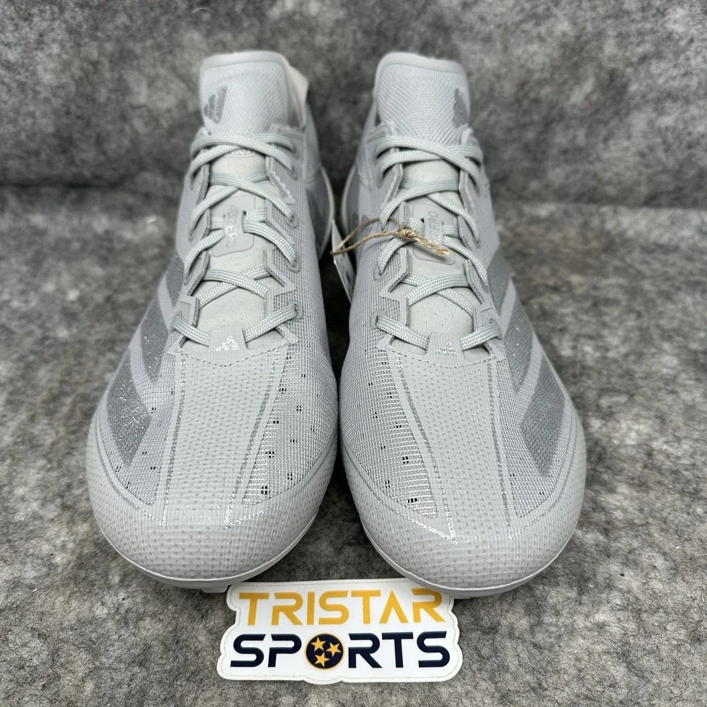 Adidas Adizero Electric Football Cleats Mens Size 14 Grey Silver Metallic IE4386